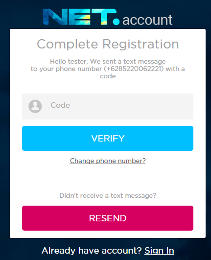 Hello test. Регистрация в hello. Your chance аккаунт. Registration completed.